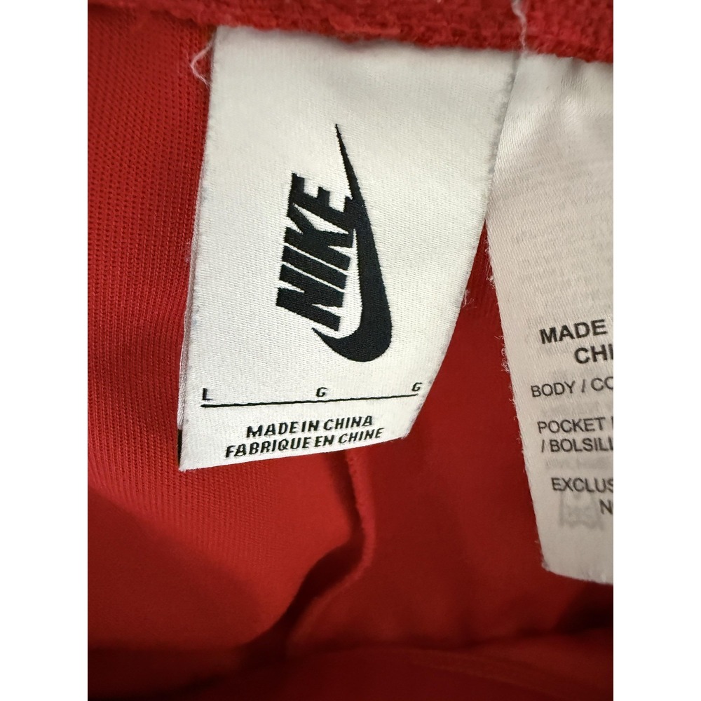 Nike Martine Rose Track Pants Mens Large Red Navy Zip Hem Joggers Side Pocket - Picture 2 of 11